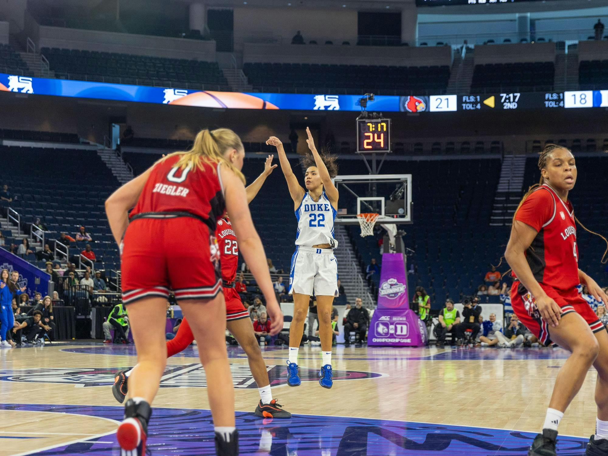 TWICE AS NICE: Duke women’s basketball outlasts Louisville 70-65 in overtime for 2nd-straight ACC title