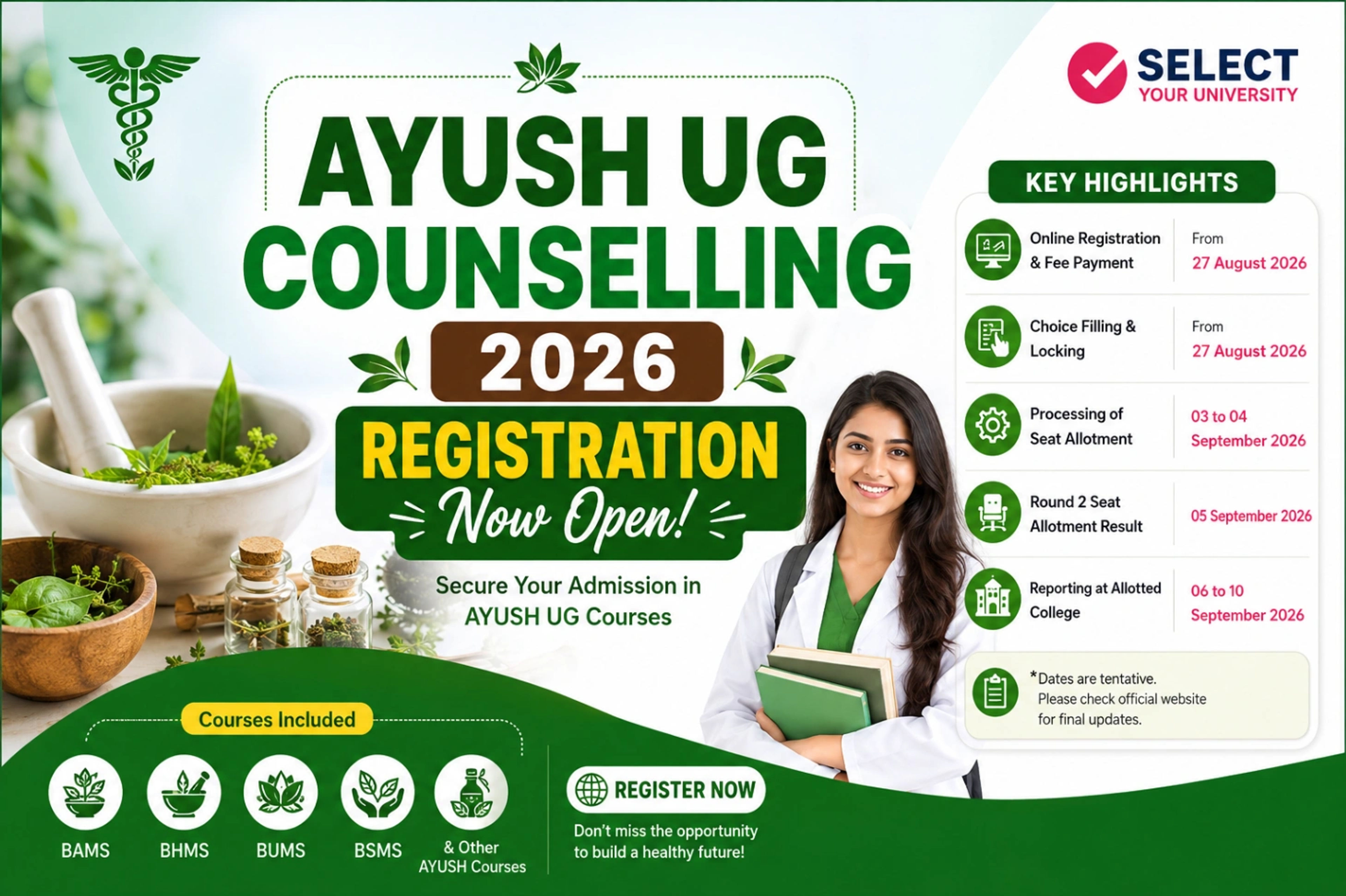 AYUSH UG Counselling 2026 Registration