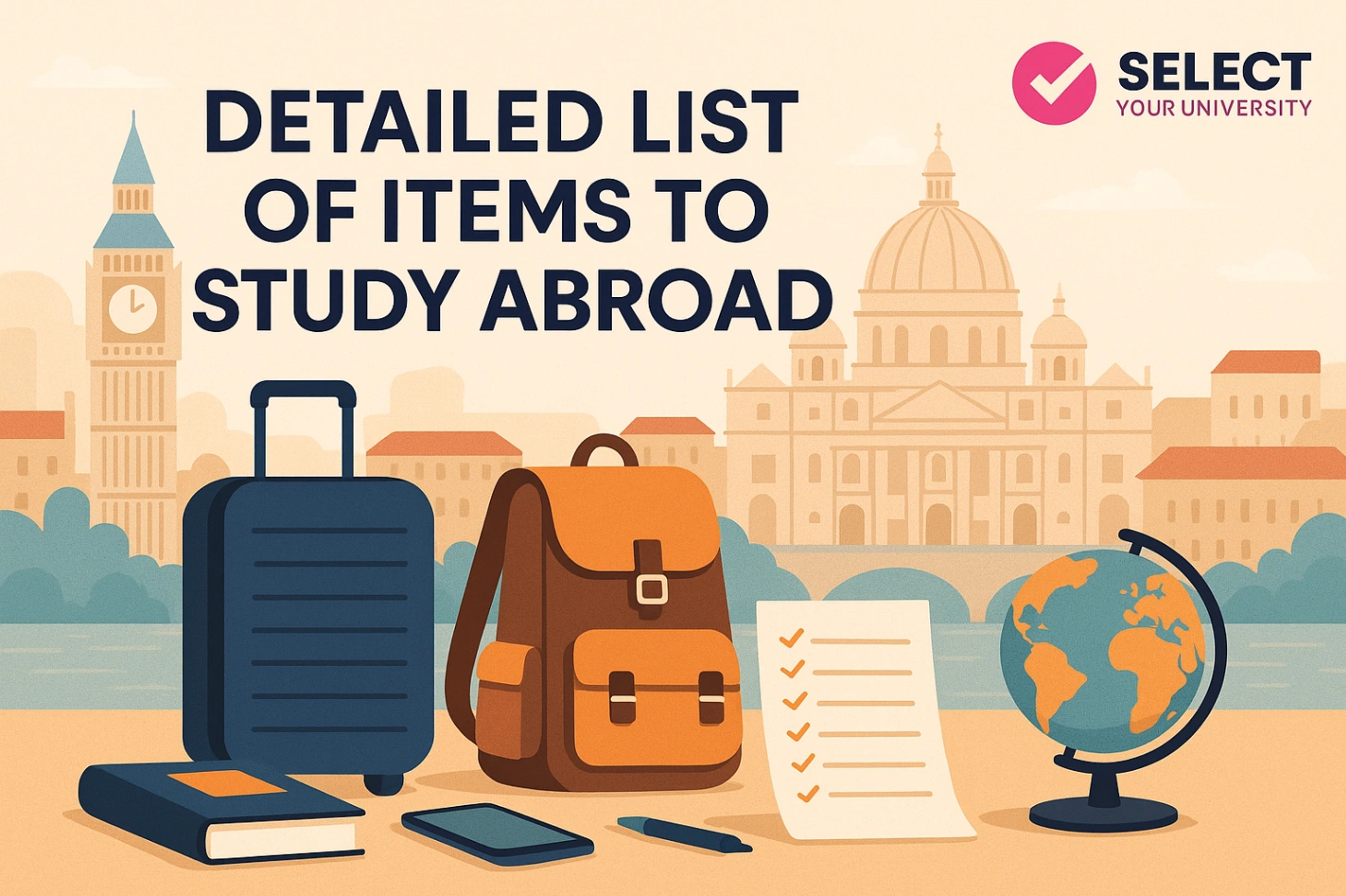 Detailed List of items to Study Abroad