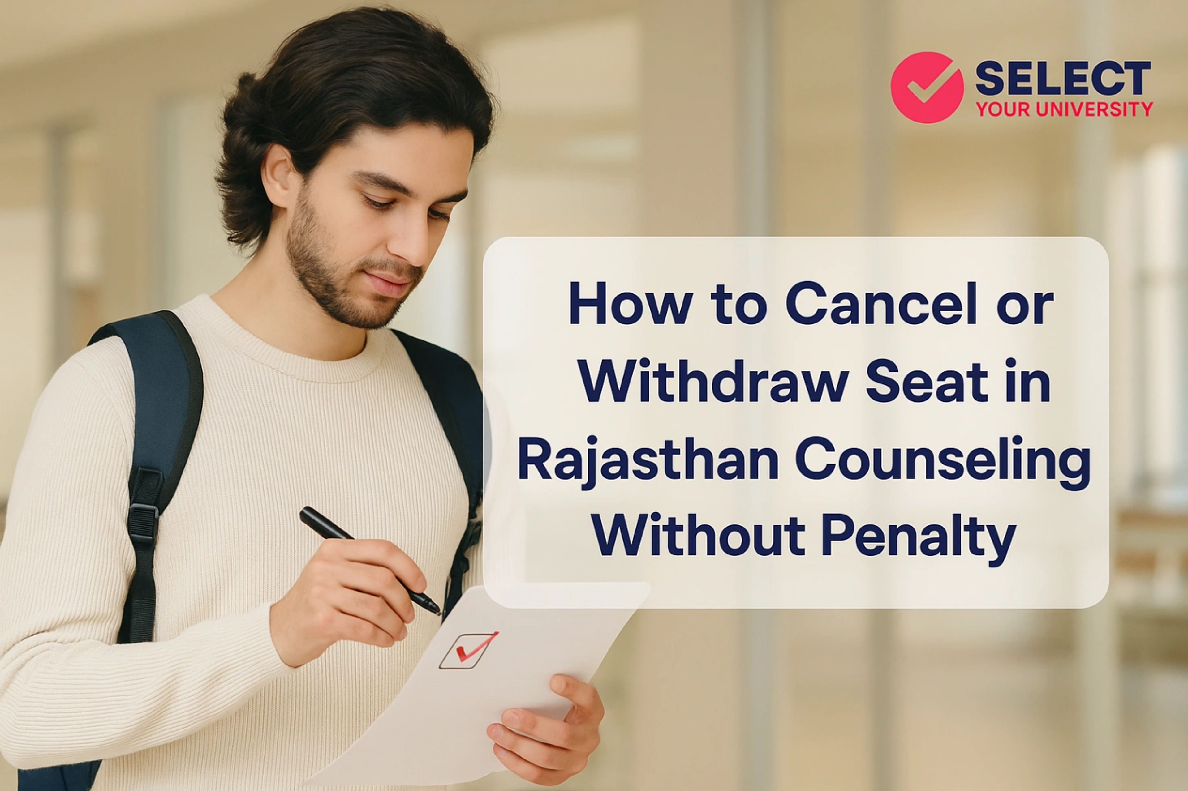 How to Cancel or Withdraw Seat in Rajasthan Counselling Without Penalty