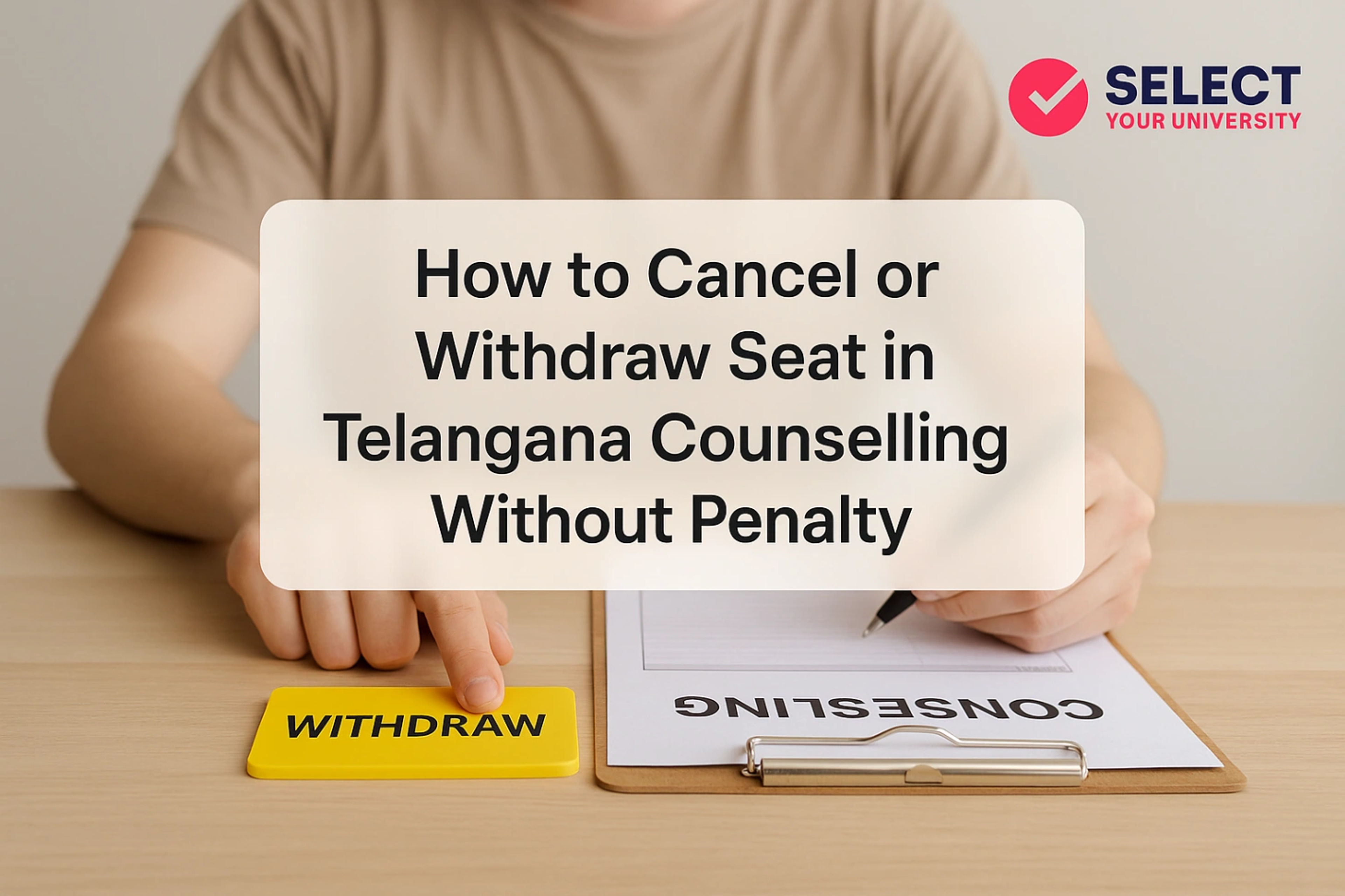 How to Cancel or Withdraw Seat in Telangana Counselling Without Penalty