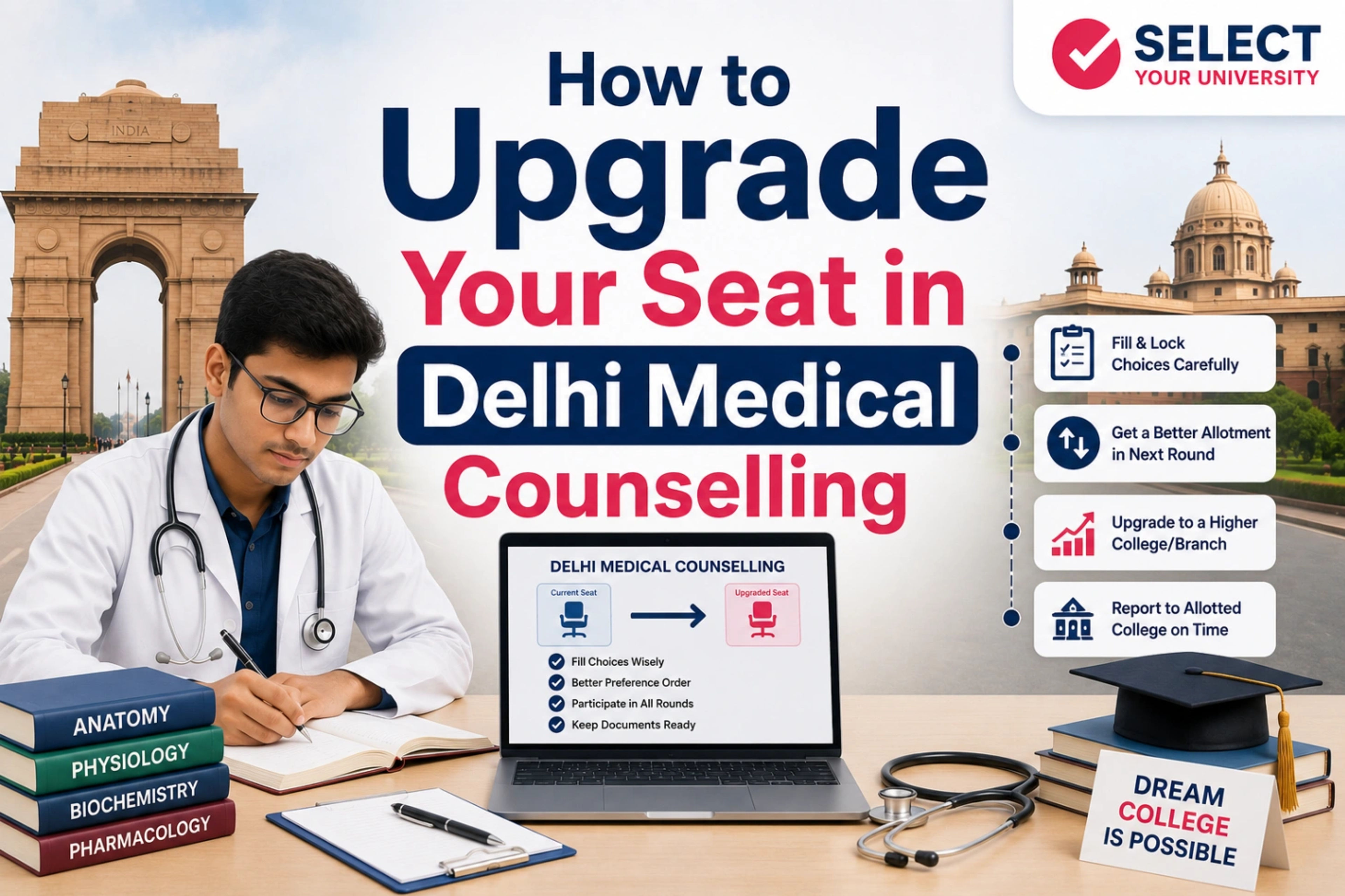 How to Upgrade Your Seat in Delhi Medical Counselling