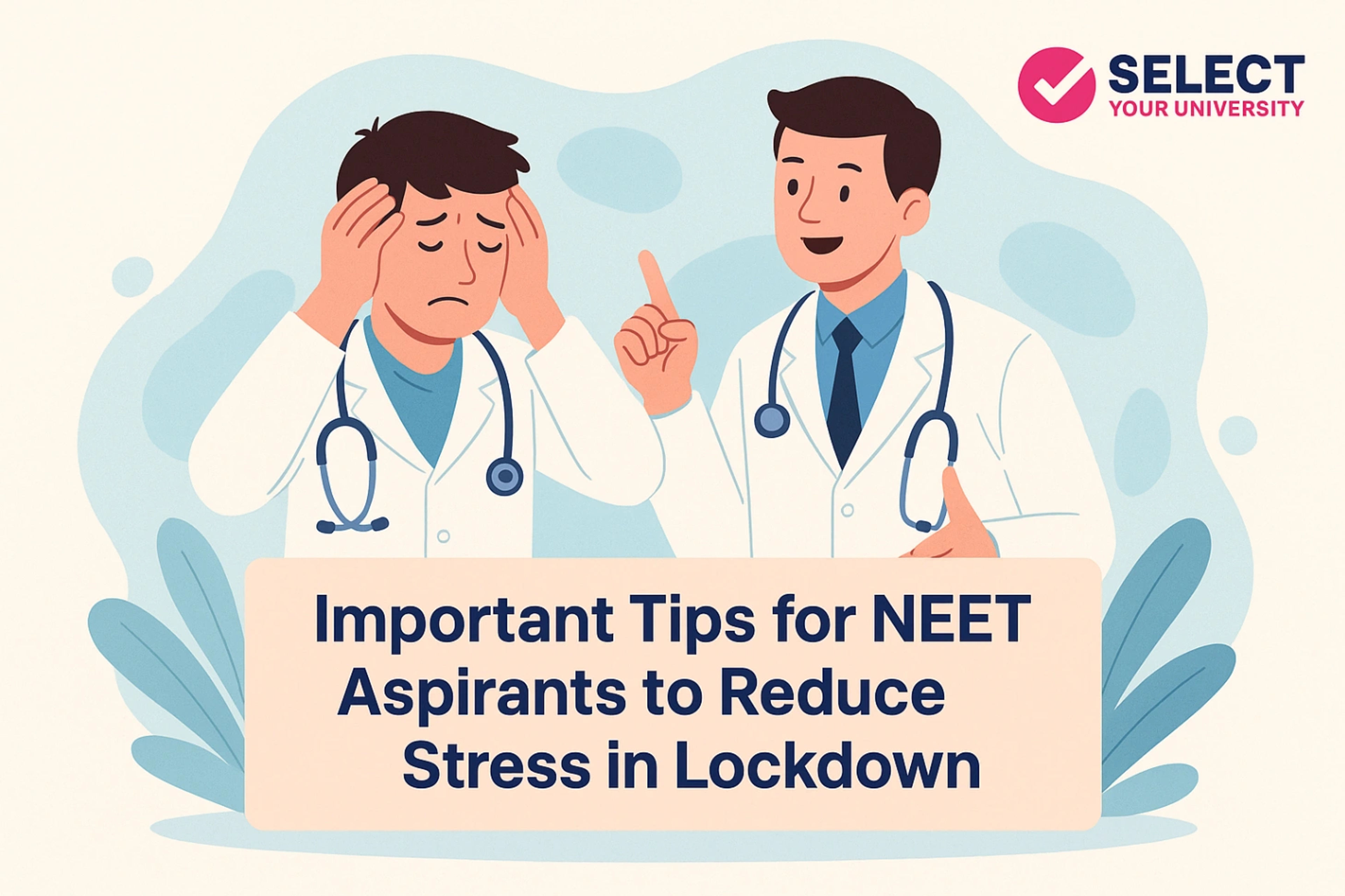 Important Tips for NEET aspirants to reduce stress in lockdown