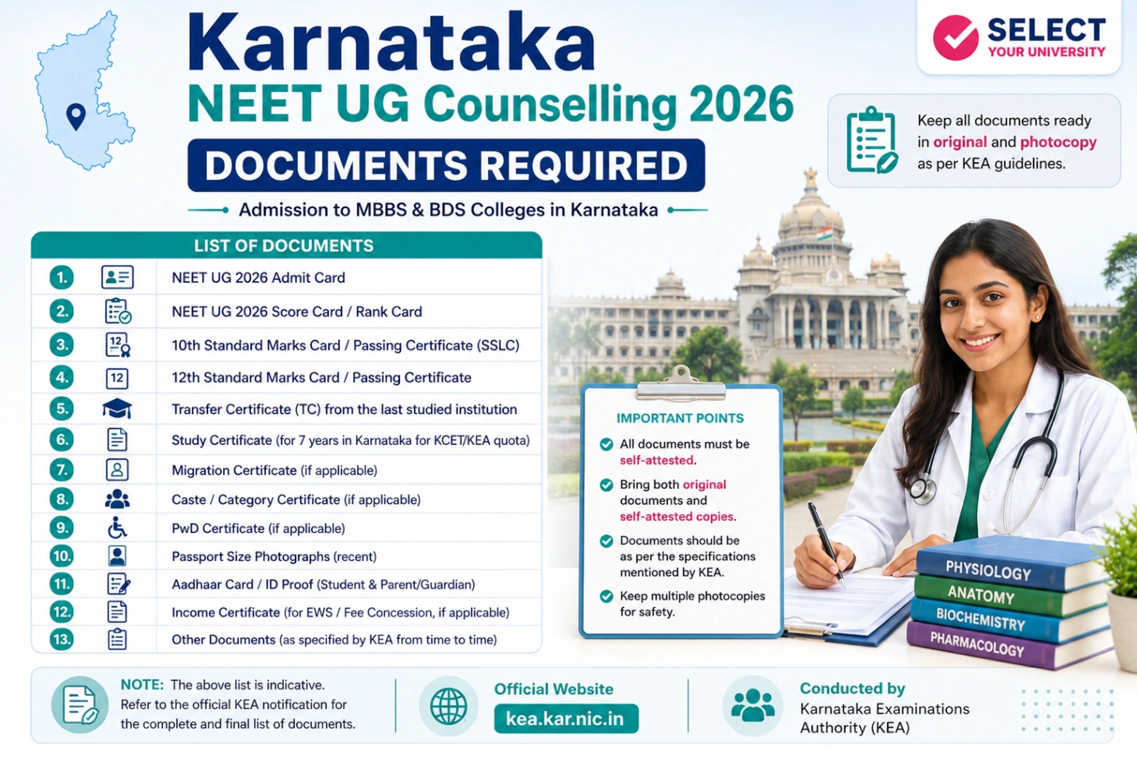 Karnataka NEET Counselling 2026 Documents Required