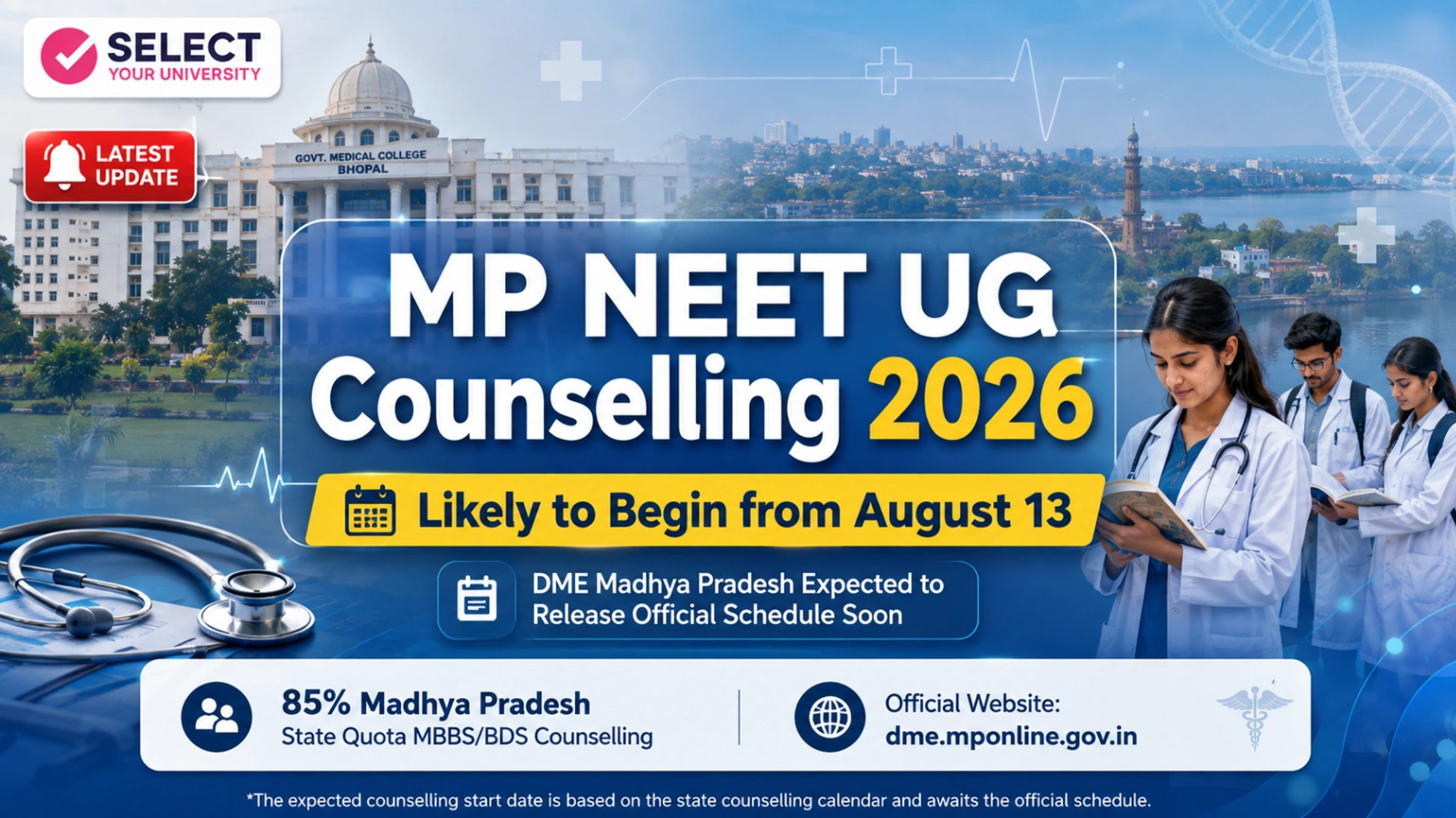 MP NEET UG Counselling 2026 Likely to Begin from August 13