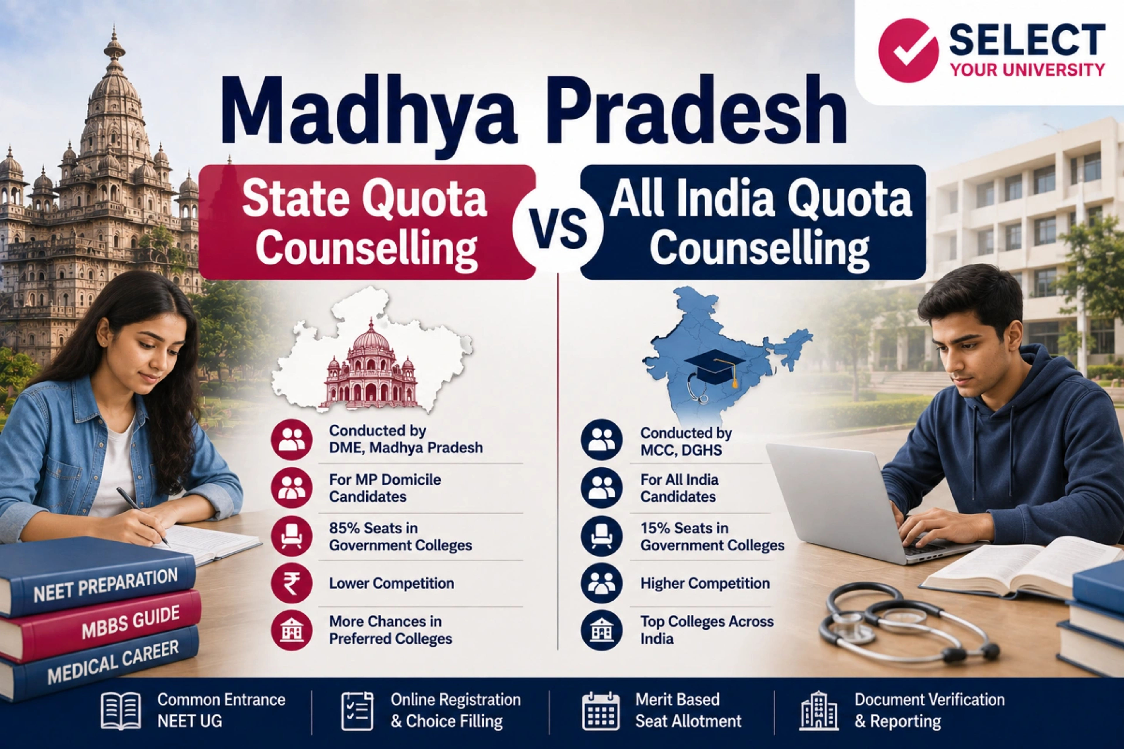 Madhya Pradesh State Quota Counselling vs All India Quota Counselling