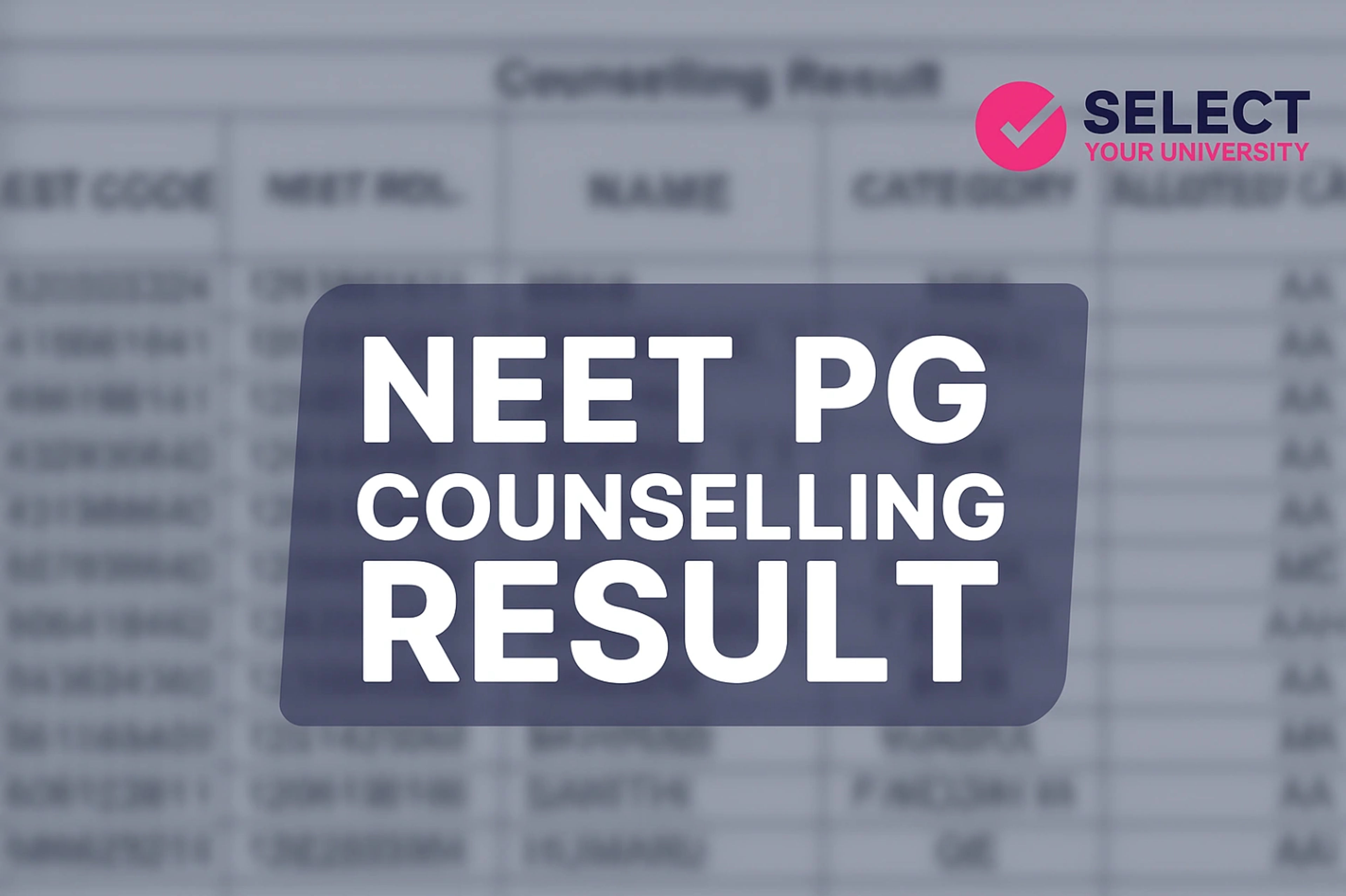 NEET PG Counselling Result