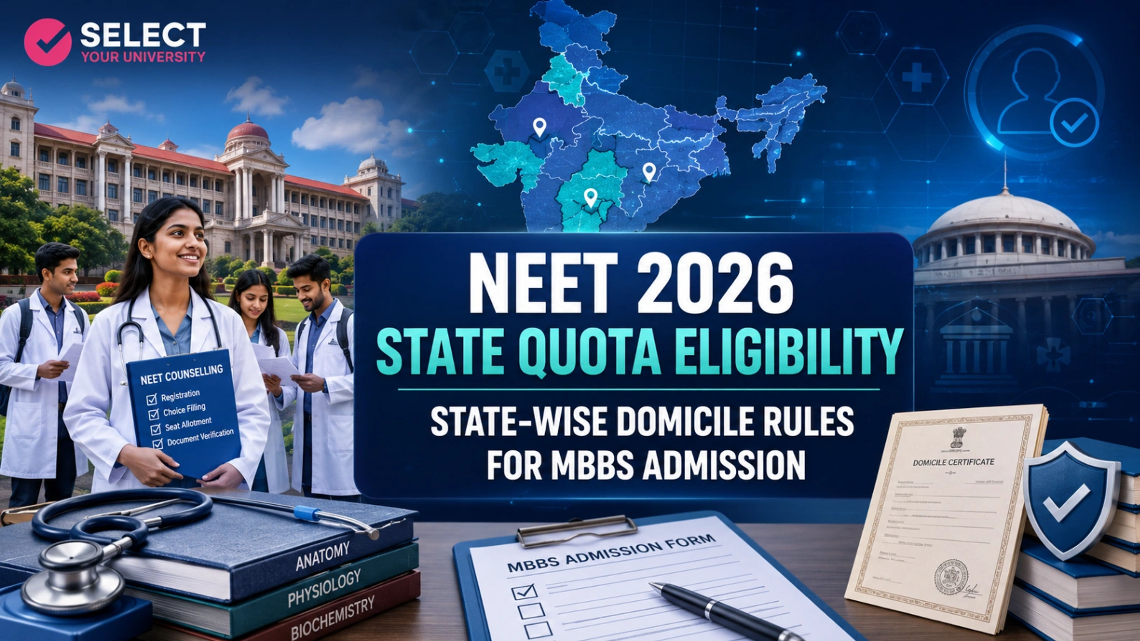 NEET UG 2026 State Quota Eligibility State-Wise Domicile Rules