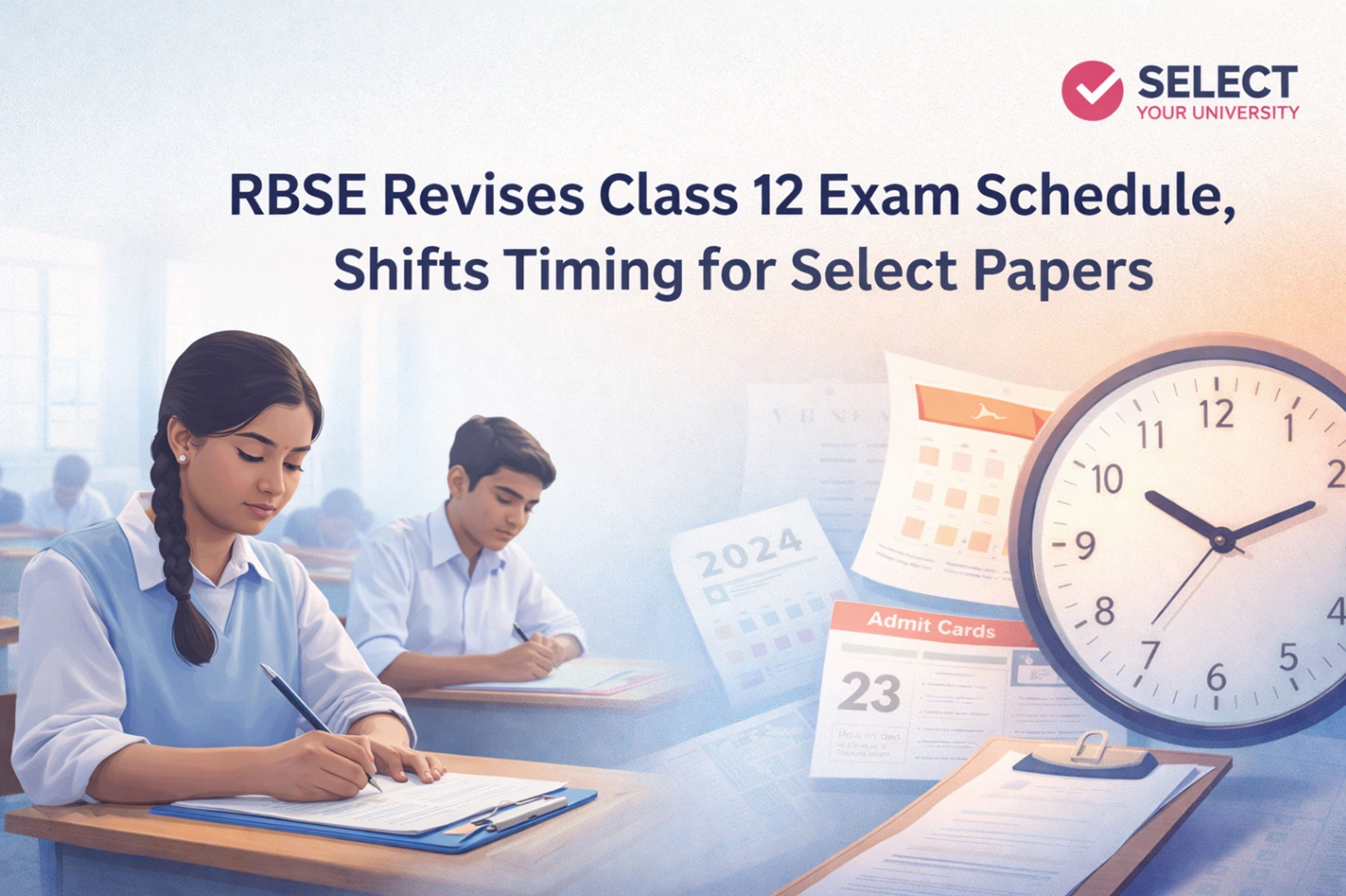 RBSE Class 12 Board Exam 2026 Timings Revised