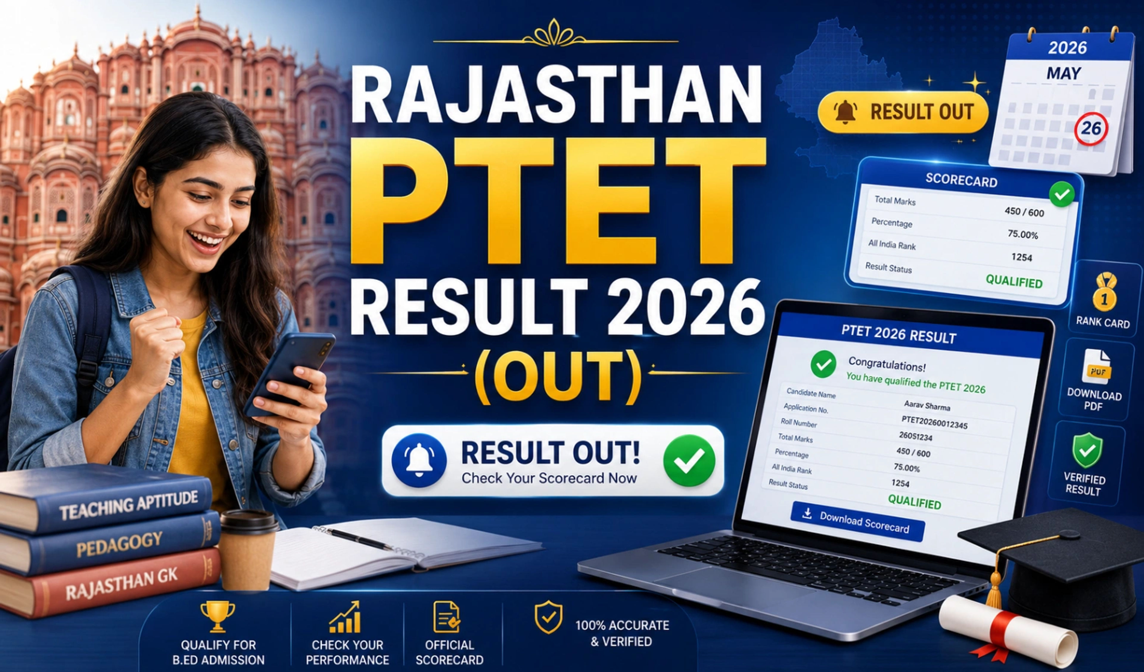Rajasthan PTET Result 2026