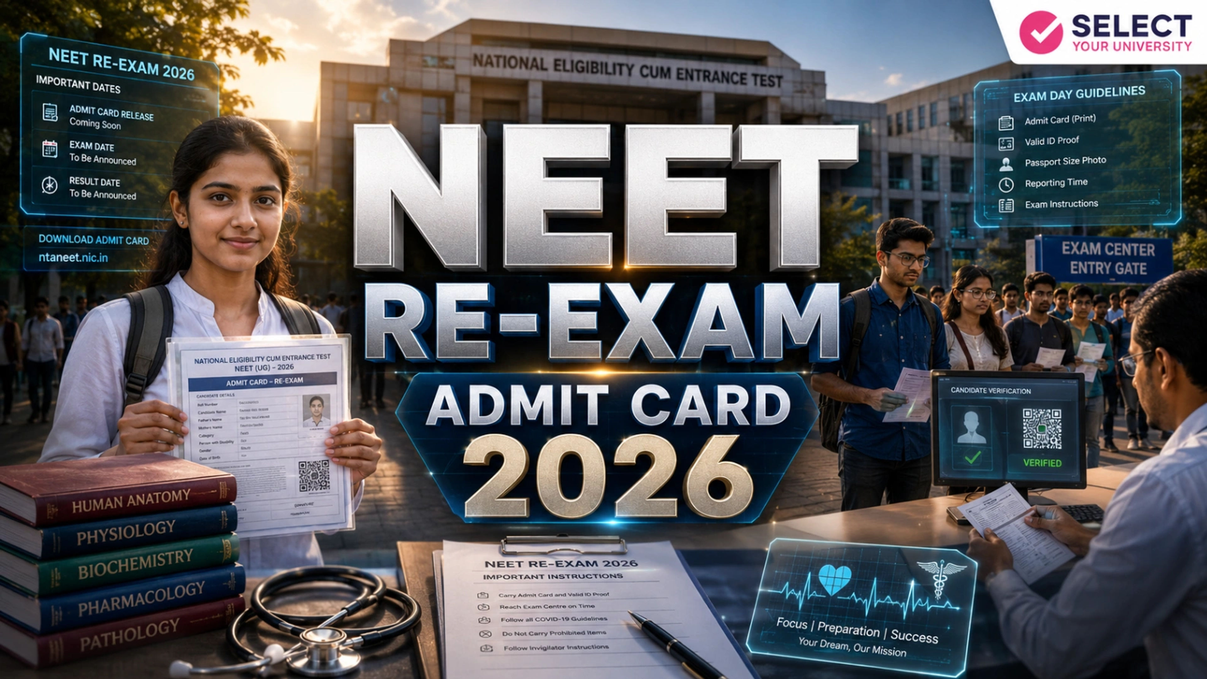 Re-NEET UG Exam Admit Card 2026