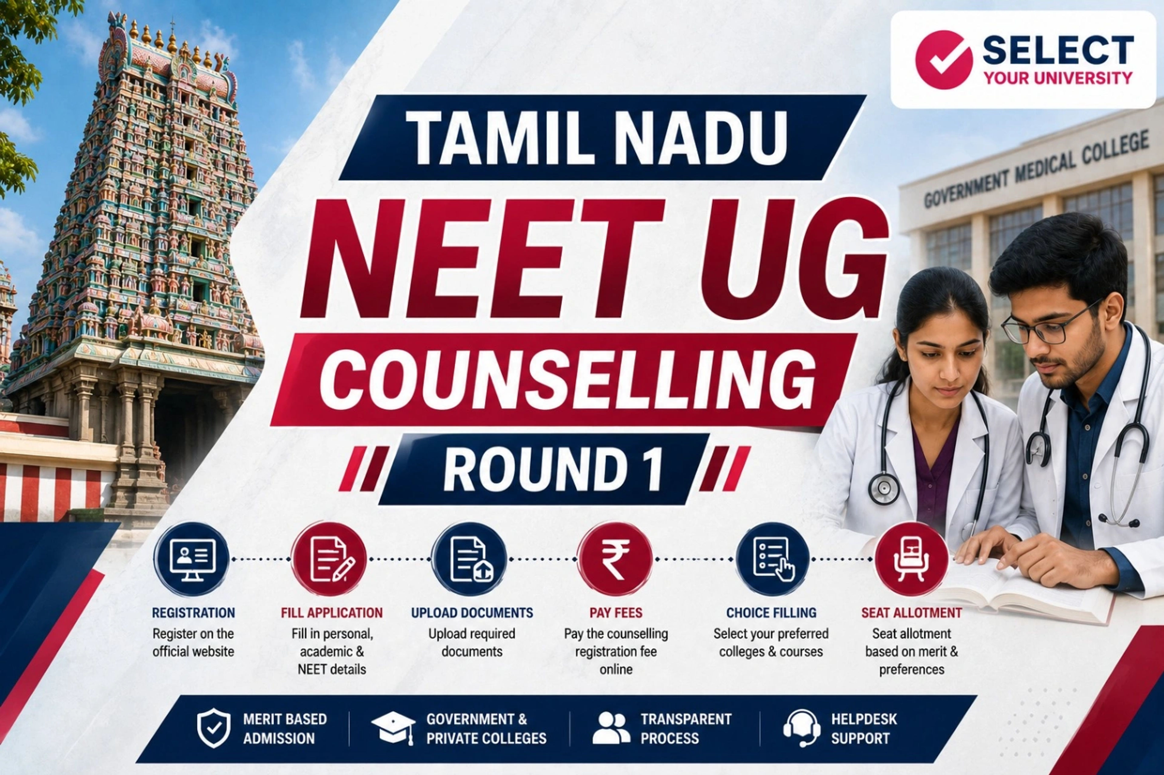 Tamil Nadu NEET UG Counselling 2026 Round 1