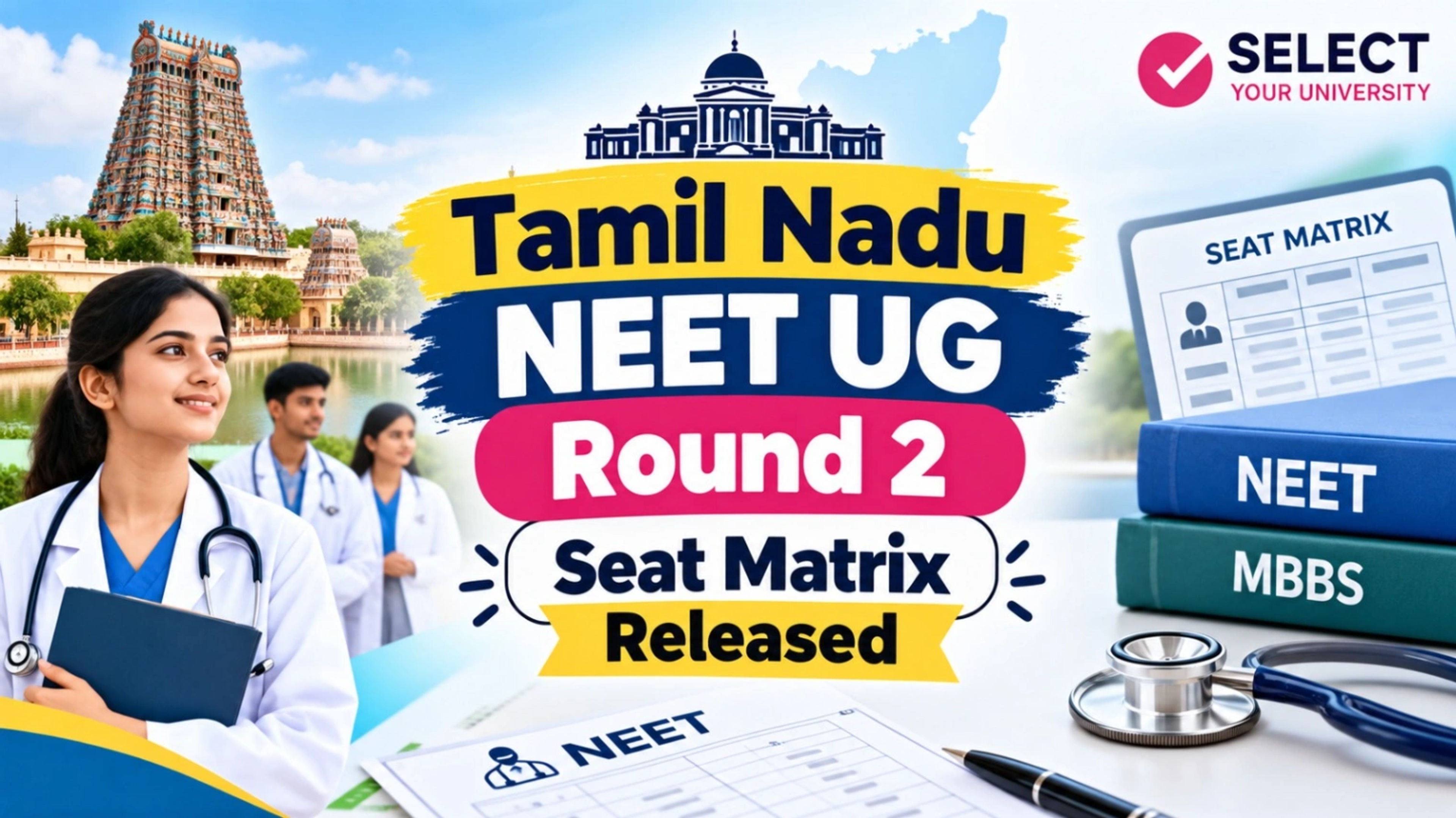 Tamil Nadu NEET UG Round 2 Seat Matrix