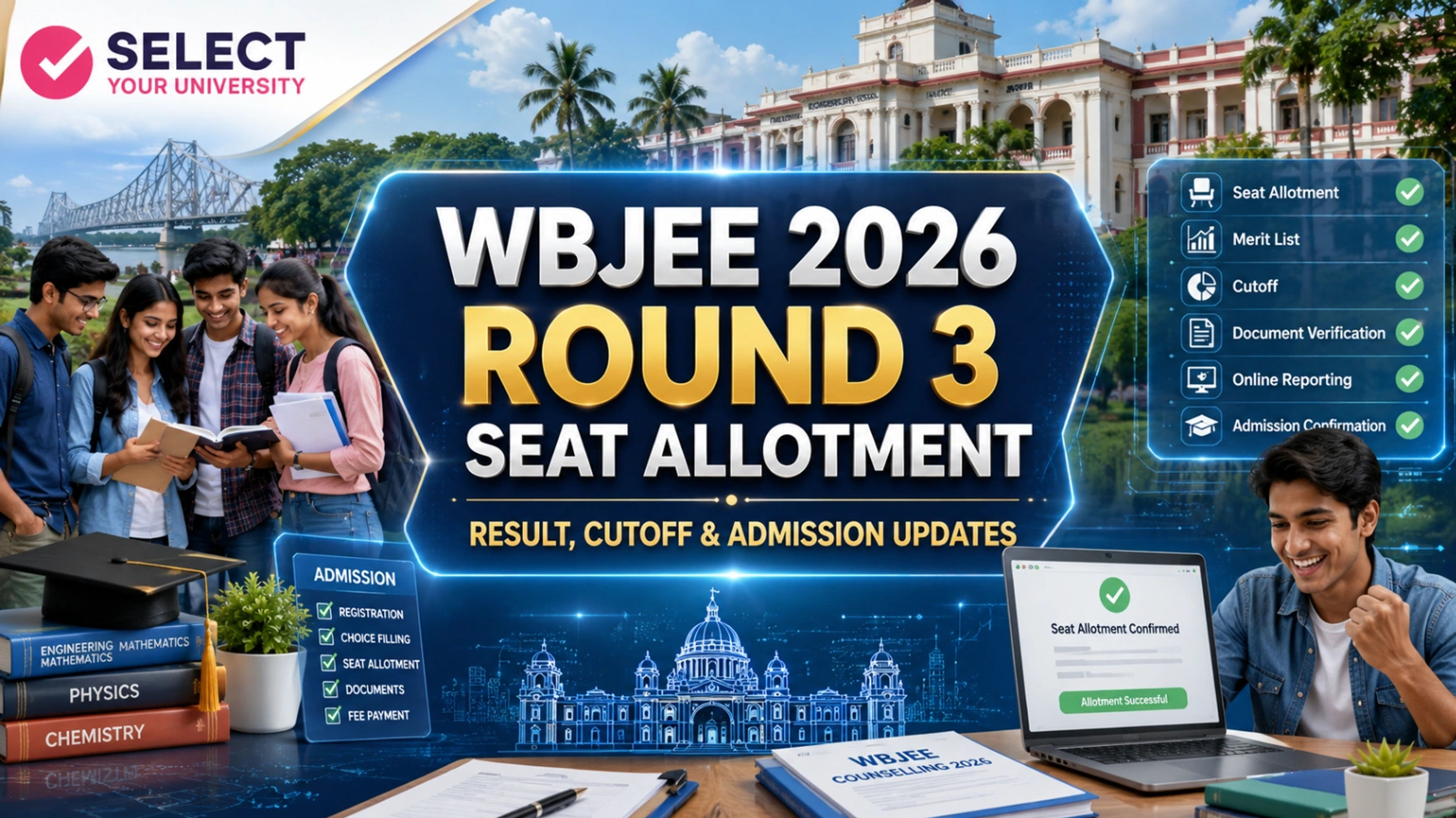 WBJEE 2026 Round 3 Seat Allotment Result Out