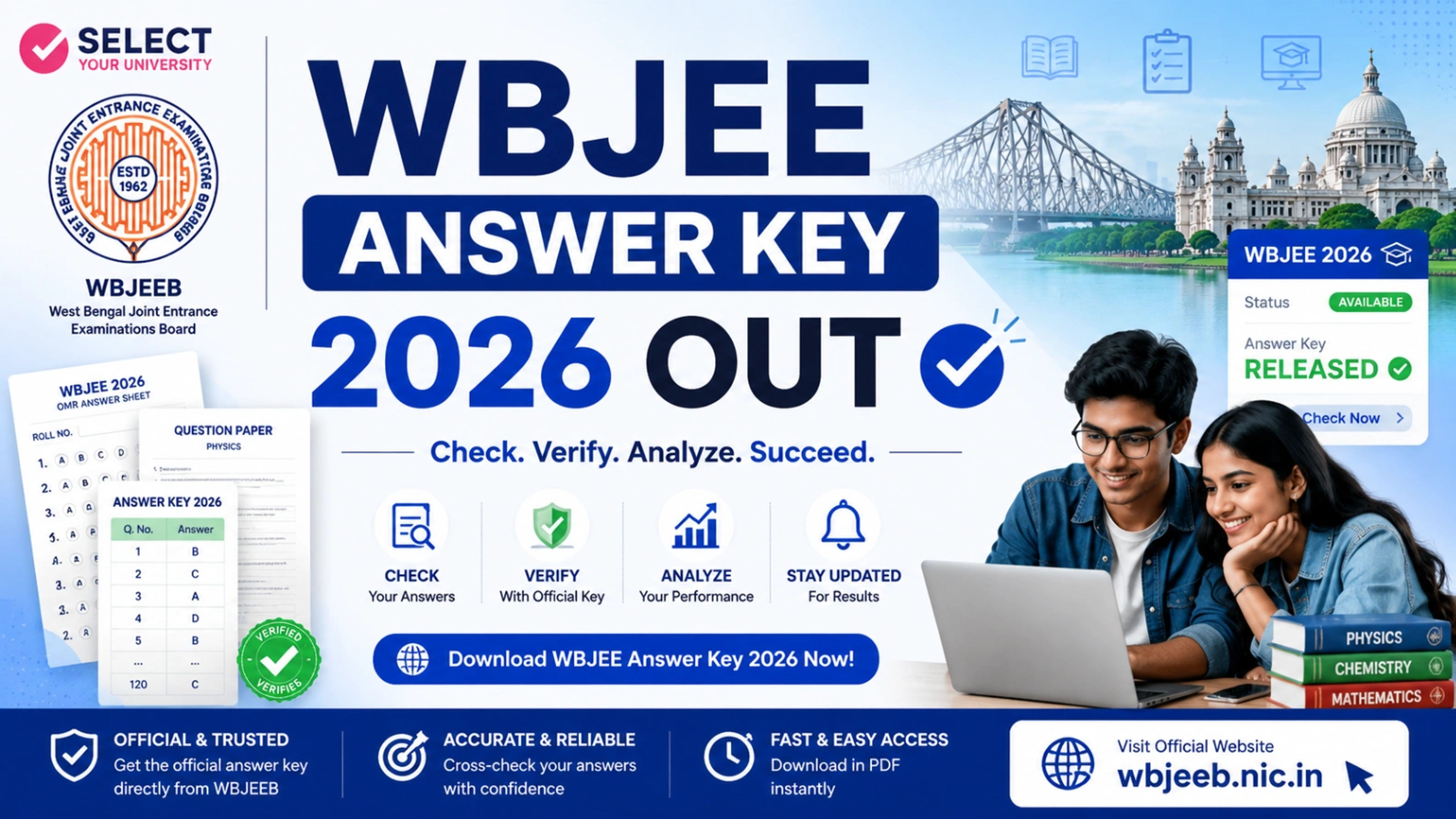 WBJEE Answer Key 2026 Released