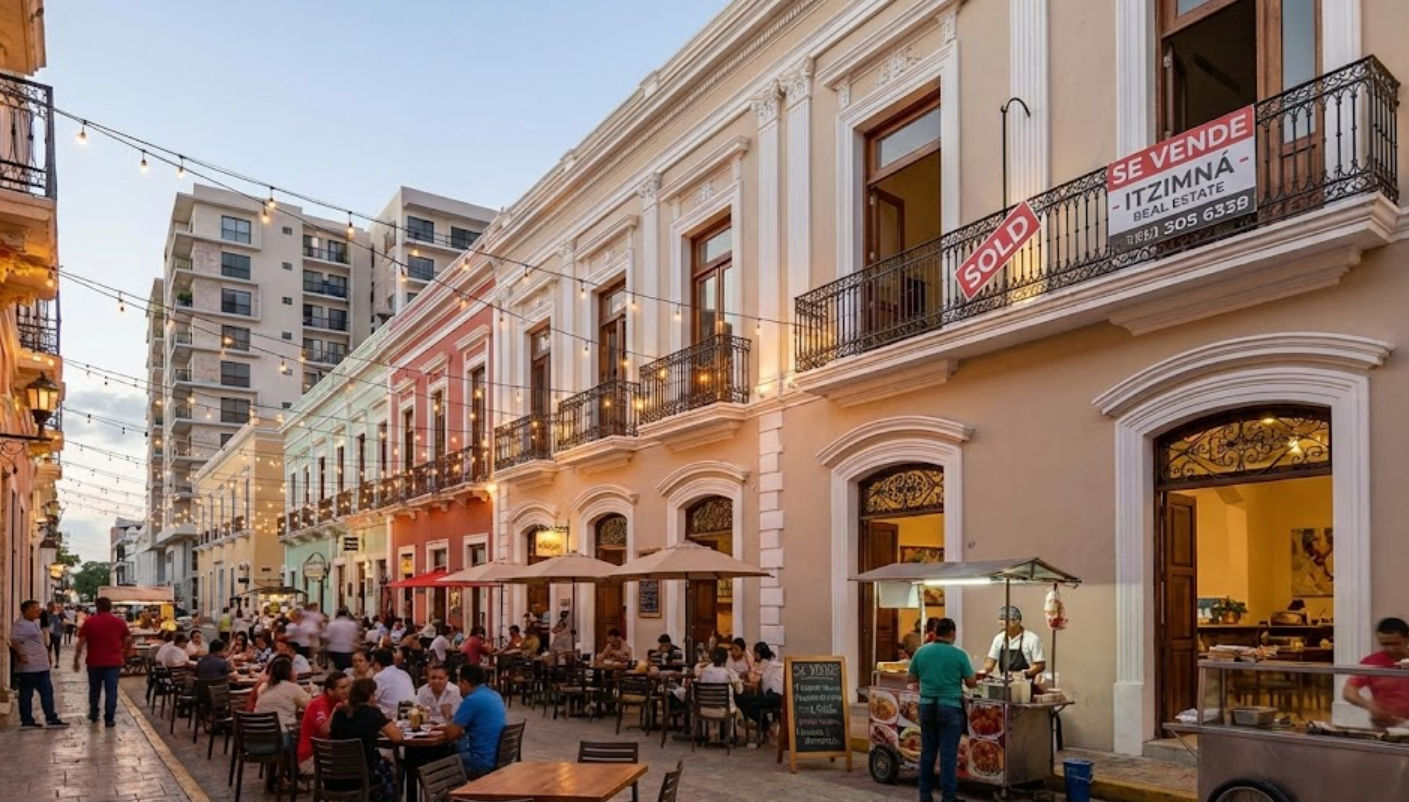 Gastronomía y Plusvalía: Invierte en Bienes Raíces en Mérida con Itzimná Real Estate Corredor gastronómico en Centro de Mérida impulsando plusvalía inmobiliaria y turismo gastronómico