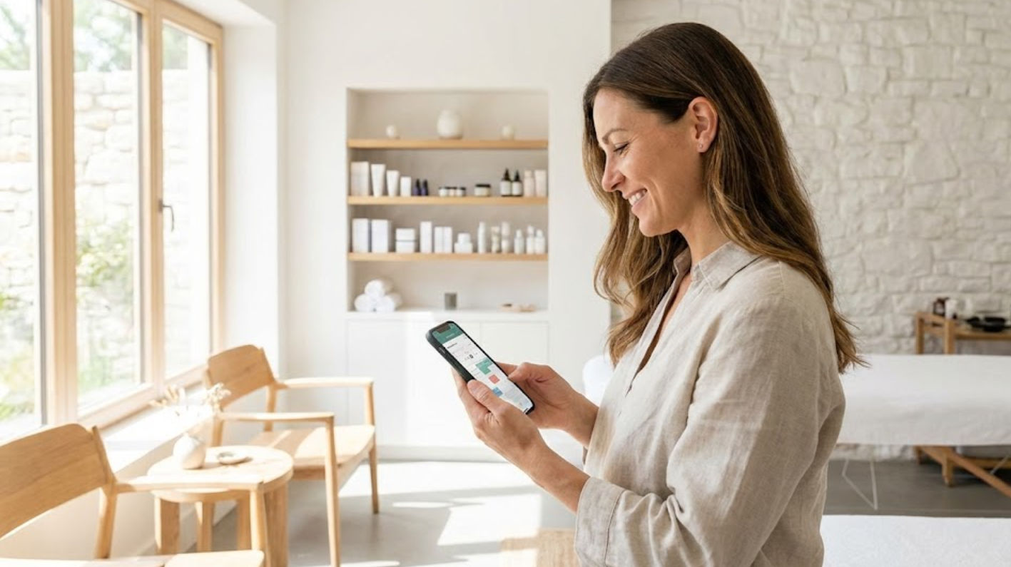 Banner principal del artículo: 5 apps gratuitas para iniciar y gestionar tu negocio de belleza o spa desde el celular.