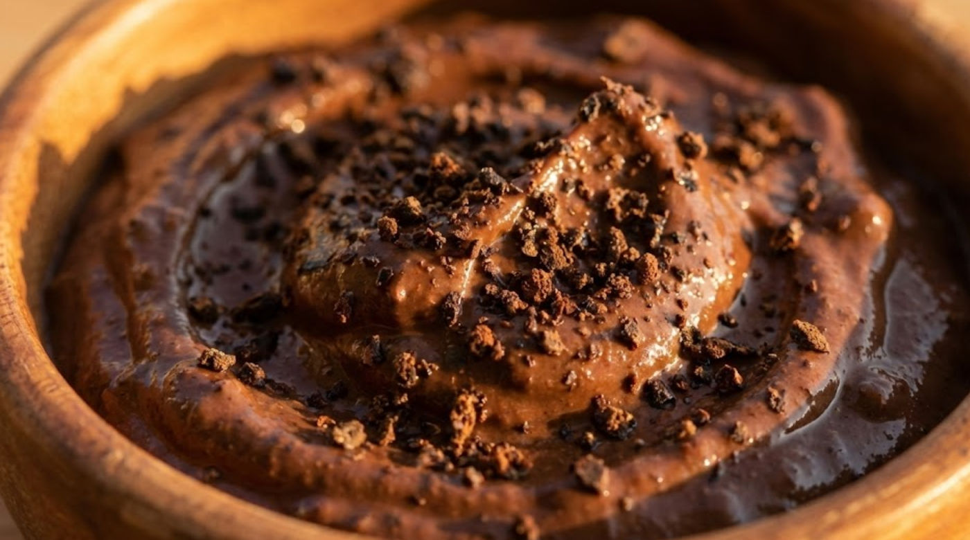 Textura exfoliante corporal de café y cacao para tratamiento reafirmante y antioxidante en spa de Mérida