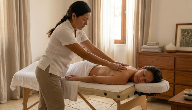 Masaje a domicilio en Mérida para relajación profunda