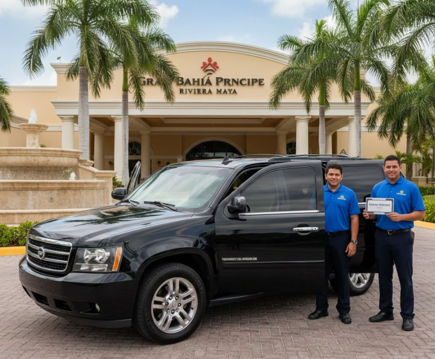 Taxi privado al Bahia Principe Grand Coba y Tulum en Akumal desde el Aeropuerto de Cancún