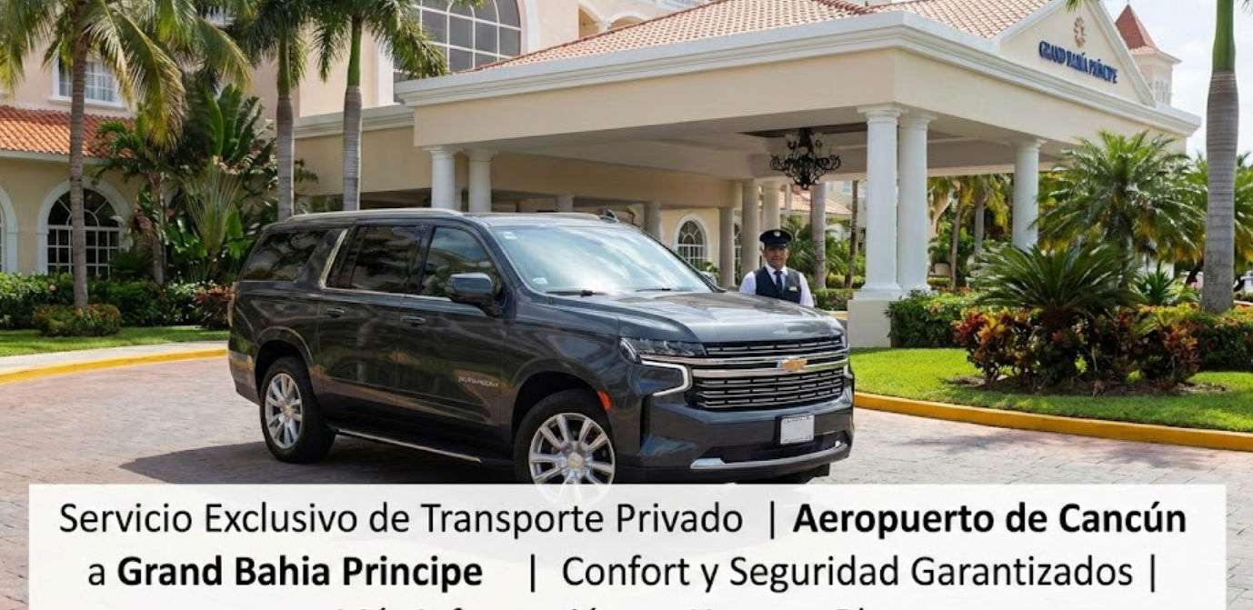 Transporte privado al complejo Bahia Principe Riviera Maya y taxi desde Aeropuerto Cancún a Akumal