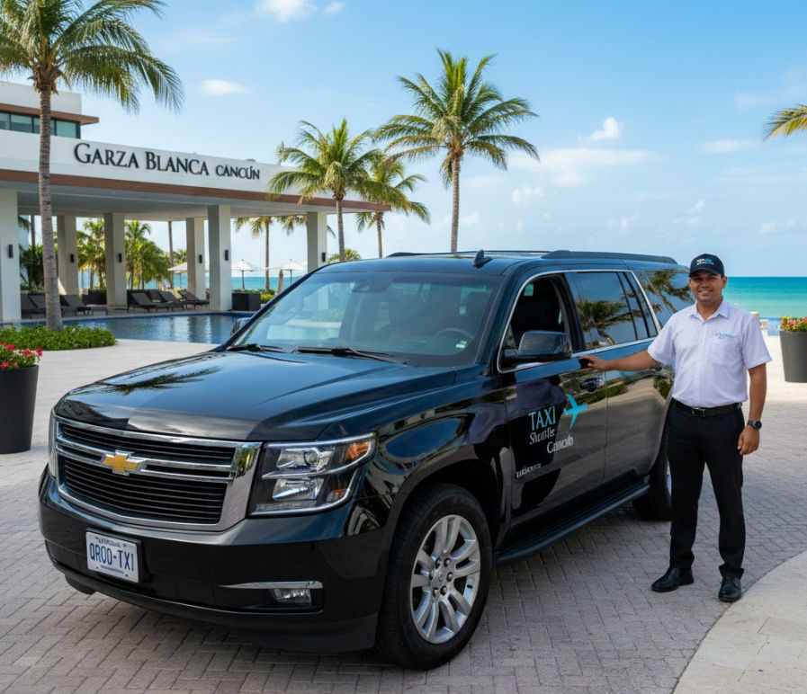Traslado privado al Garza Blanca Resort &amp; Spa en Costa Mujeres desde el Aeropuerto de Cancún