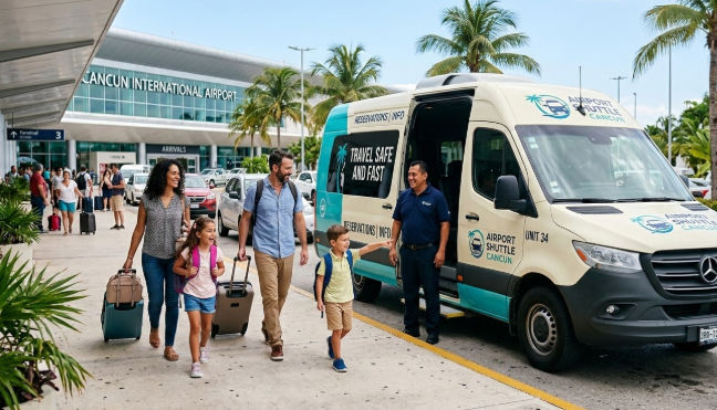 Airport Shuttle Cancun: Servicio de transporte seguro y rápido desde el Aeropuerto de Cancún para familias