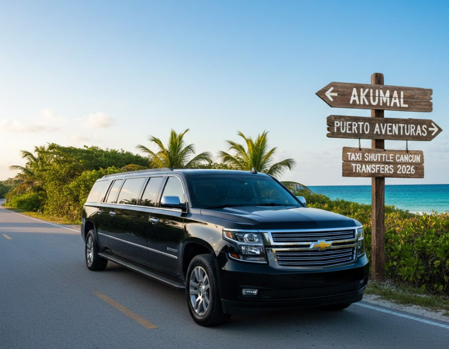 Private taxi transfer in Akumal with air conditioning and professional driver