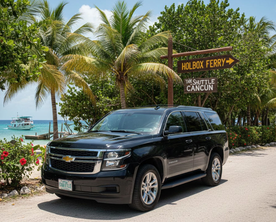 Private transfer to Holbox Island from Cancun Airport with professional shuttle service