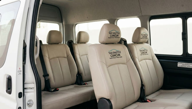 Traslados privados Cancun en van exclusiva con aire acondicionado