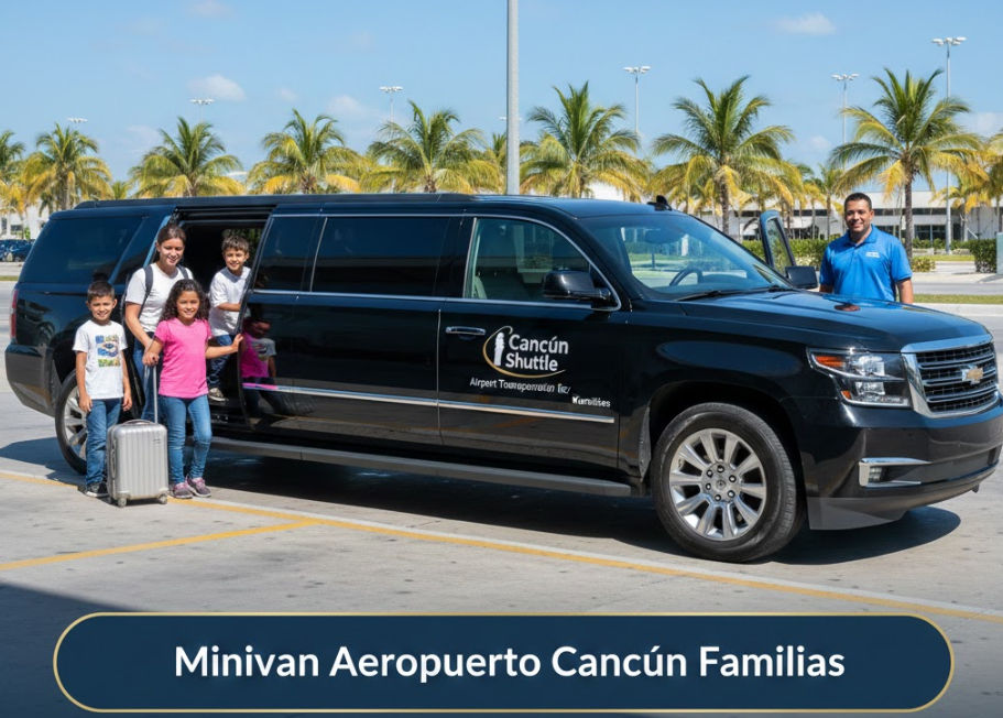 Servicio de transporte privado en minivan para grupos y traslados familiares con amplio equipaje