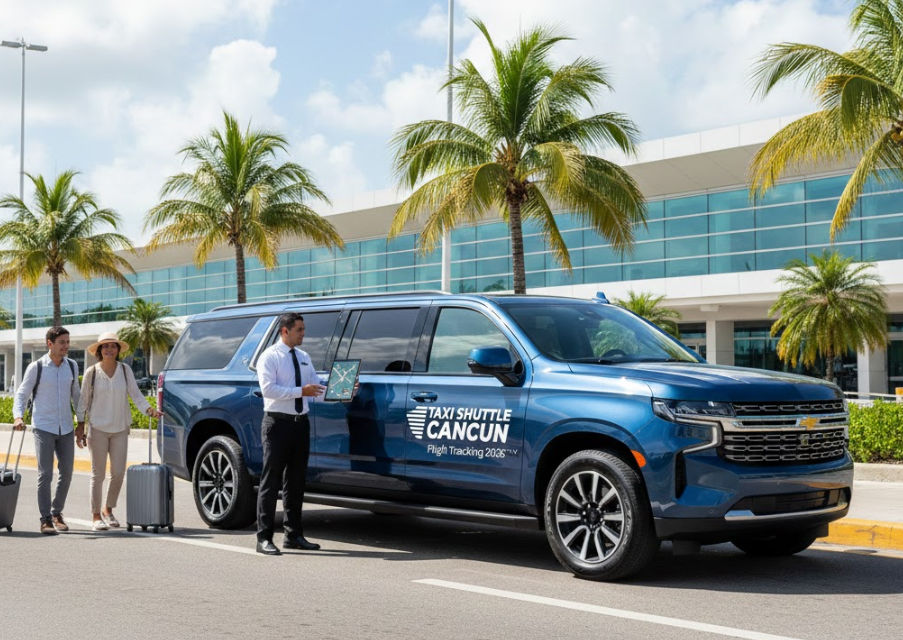 Rastreo de vuelo incluido - Te esperamos cuando tu avi贸n aterrice sin costo extra Monitoreo de vuelos en tiempo real para traslados desde el Aeropuerto de Canc煤n y espera por retrasos
