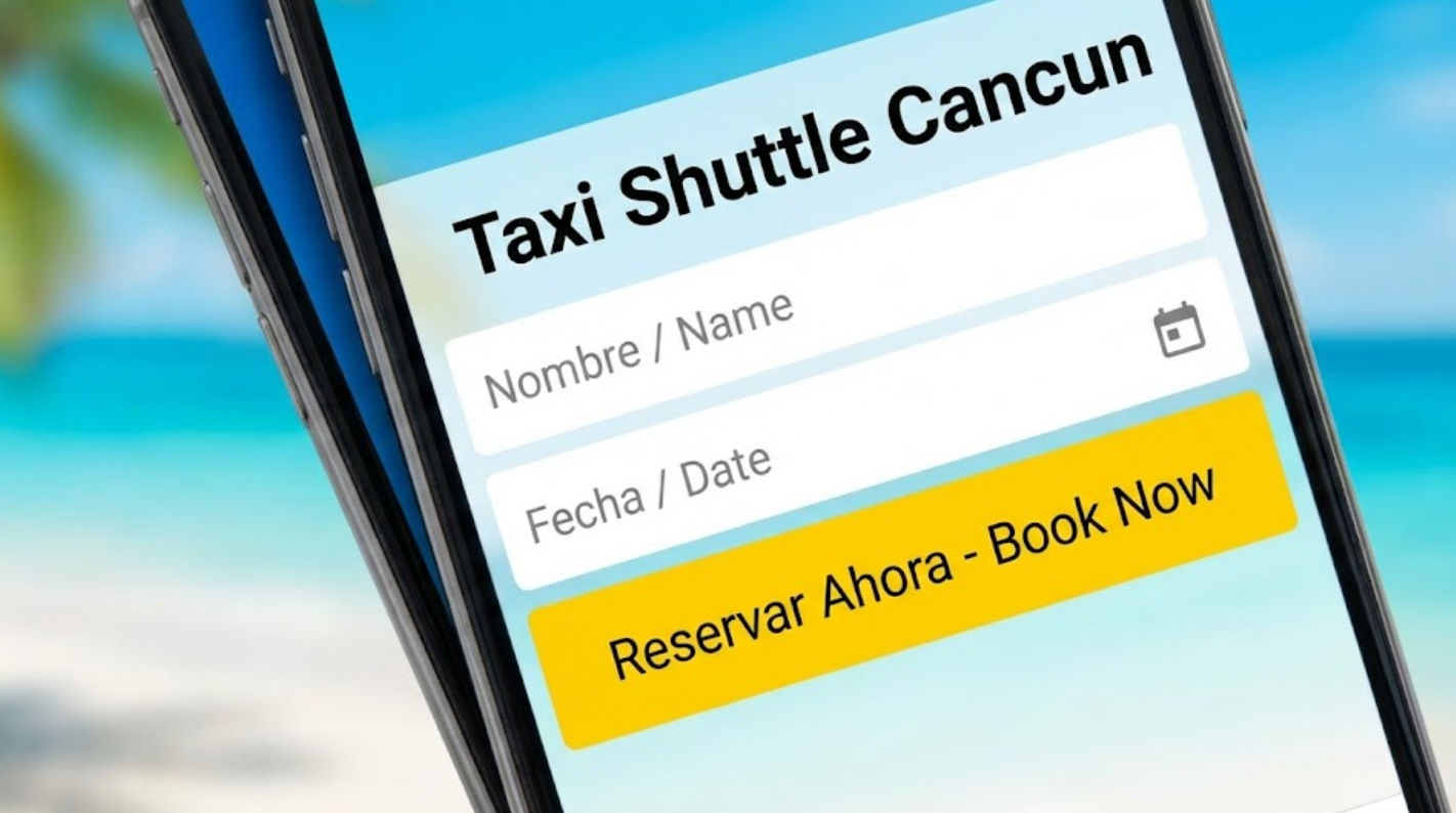 Online reservation process for private transport and tours with Taxi Shuttle Cancun.