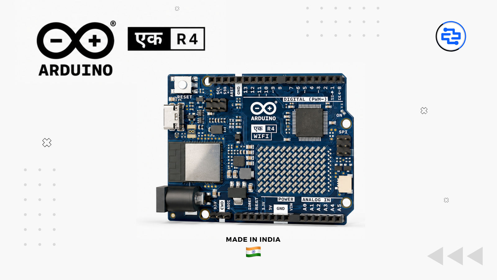 Official Arduino UNO EK R4 WiFi ABX00087_IN (Made in India) – The Next Generation Arduino for IoT, Robotics & Embedded Systems