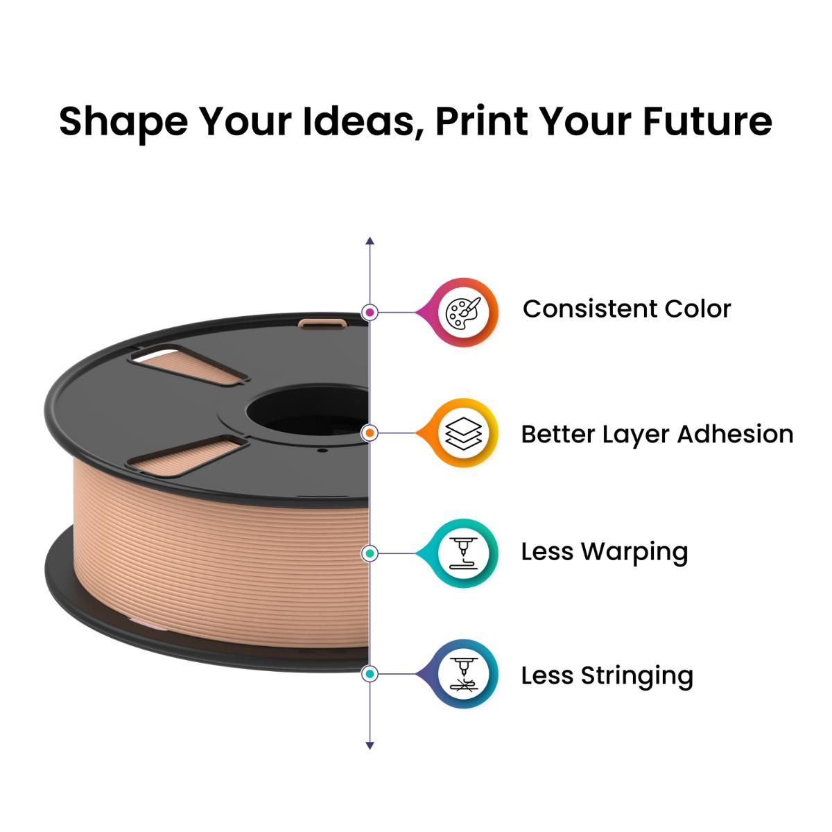 Thumbnail 3 for Skin PLA+ 3D Printer Filament
