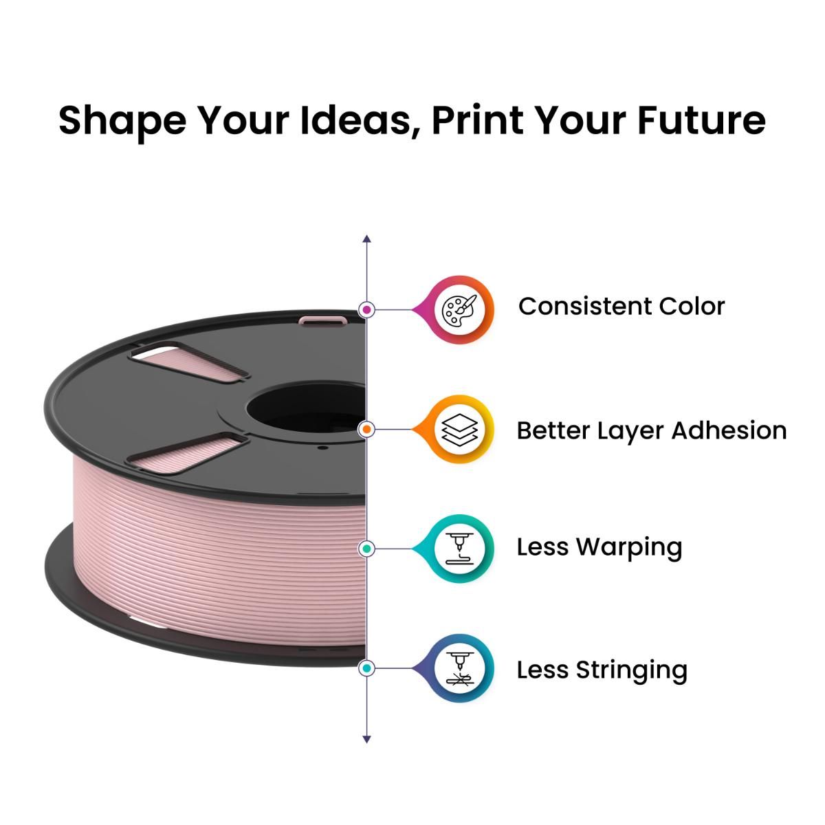 Thumbnail 3 for Baby Pink PLA+ 3D Printer Filament