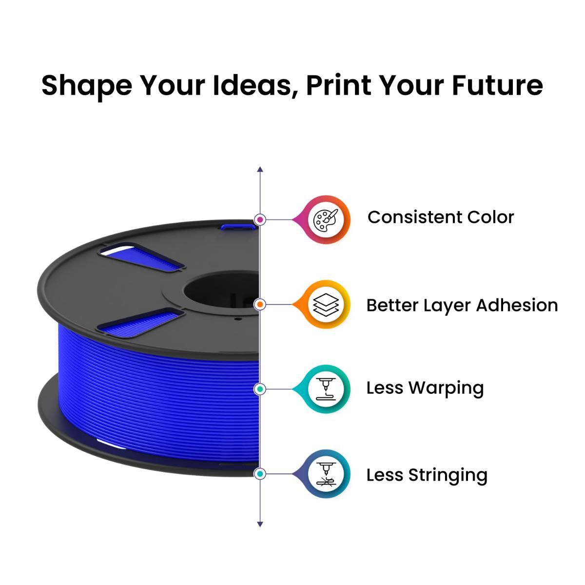 Thumbnail 3 for Royal Blue PLA+ 3D Printer Filament