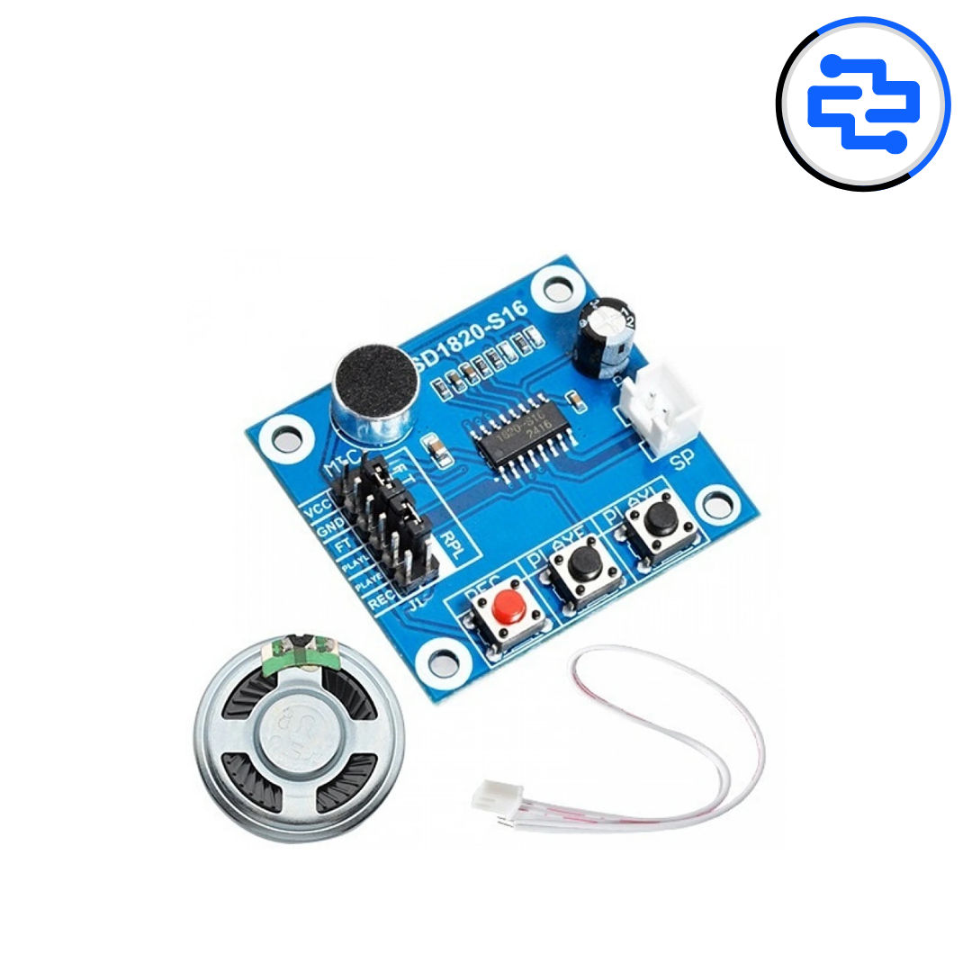 Thumbnail 1 for ISD1820 Voice Recording Module With Mic and Loud Speaker