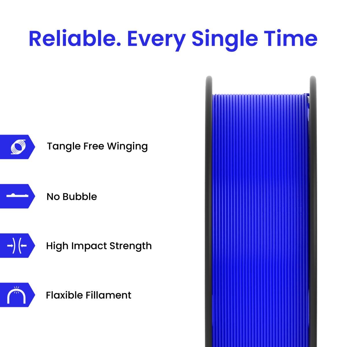 Thumbnail 2 for Royal Blue PLA+ 3D Printer Filament