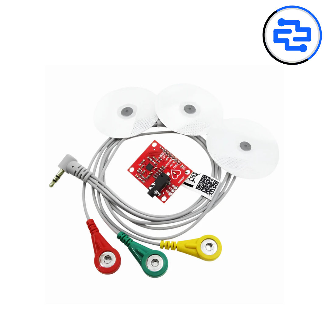 Thumbnail 1 for AD8232 ECG Sensor with ECG Cable and Electrodes