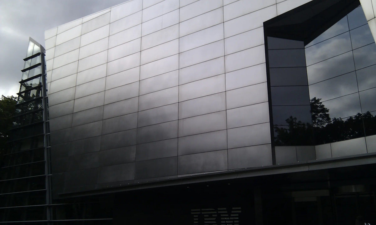 Entrance to IBM's office in Armonk, New York.
