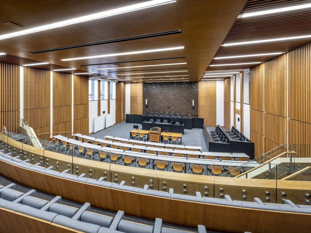 The University of Kentucky Rosenberg College of Law courtroom.
