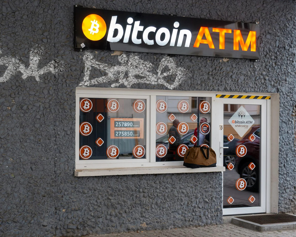 A Bitcoin-related kiosk or payment installation.