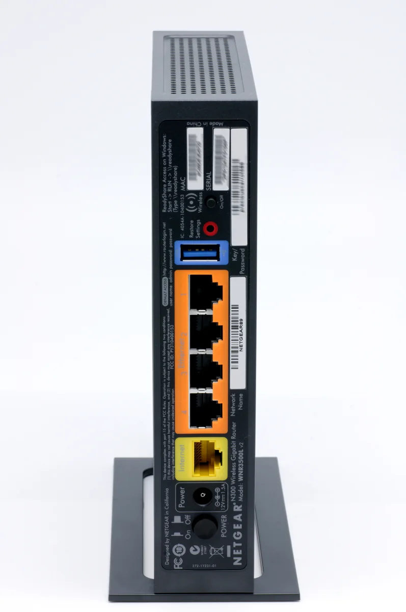 A Netgear N300 wireless router.