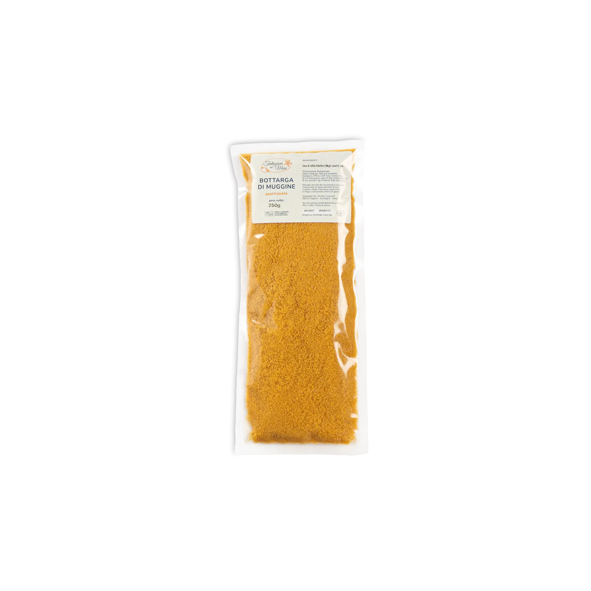 Bottarga grattugiata busta 250g ”Tentazioni del Mare’
