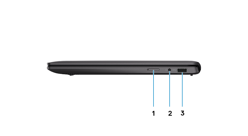 Dell Latitude 3301 official model reference, right ports