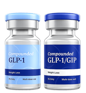 Compounded semaglutide and tirzepatide vials