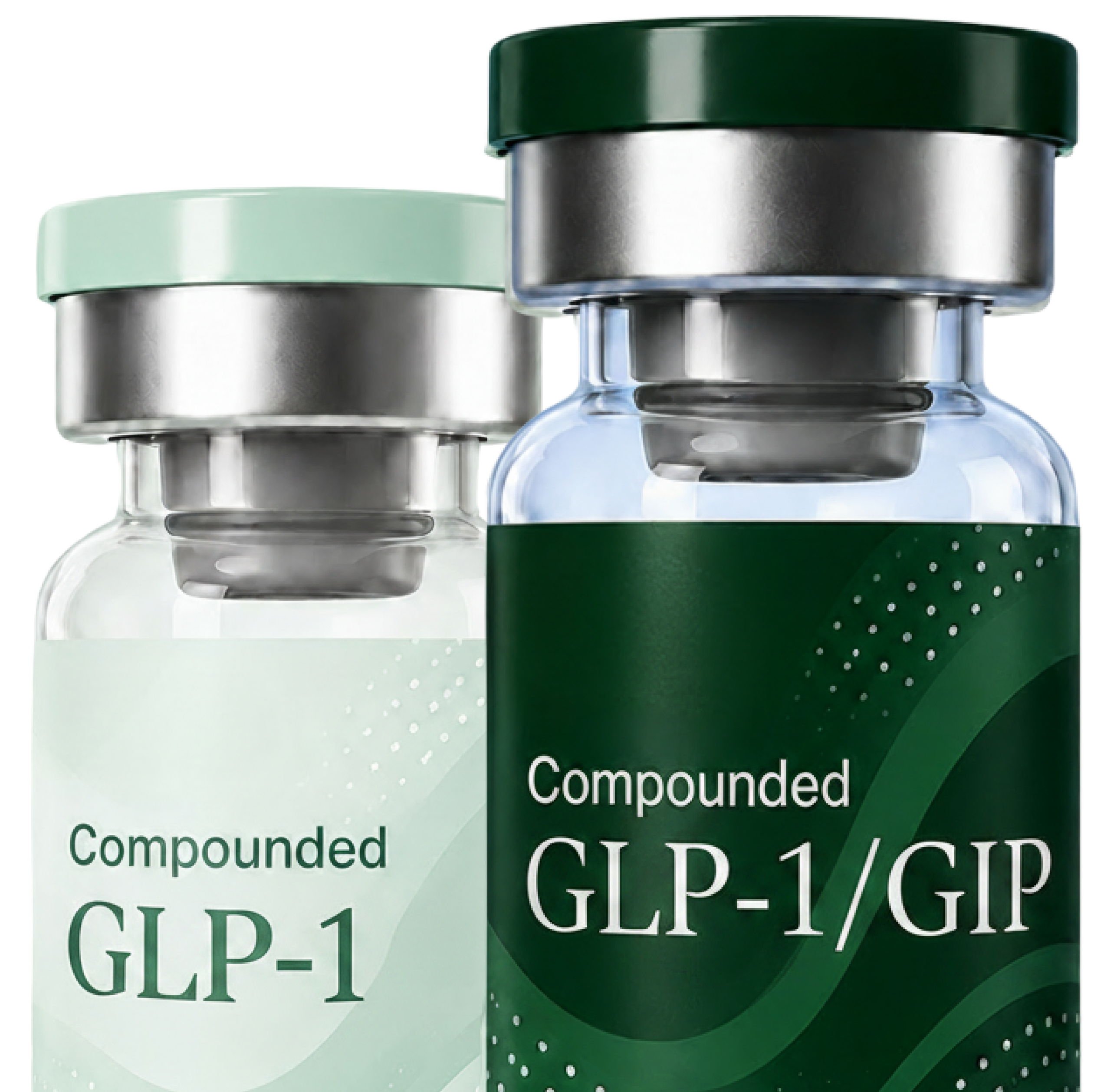 Compounded Tirzepatide and Compounded Semaglutide vials