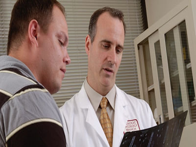 Patient consulting with a licensed provider