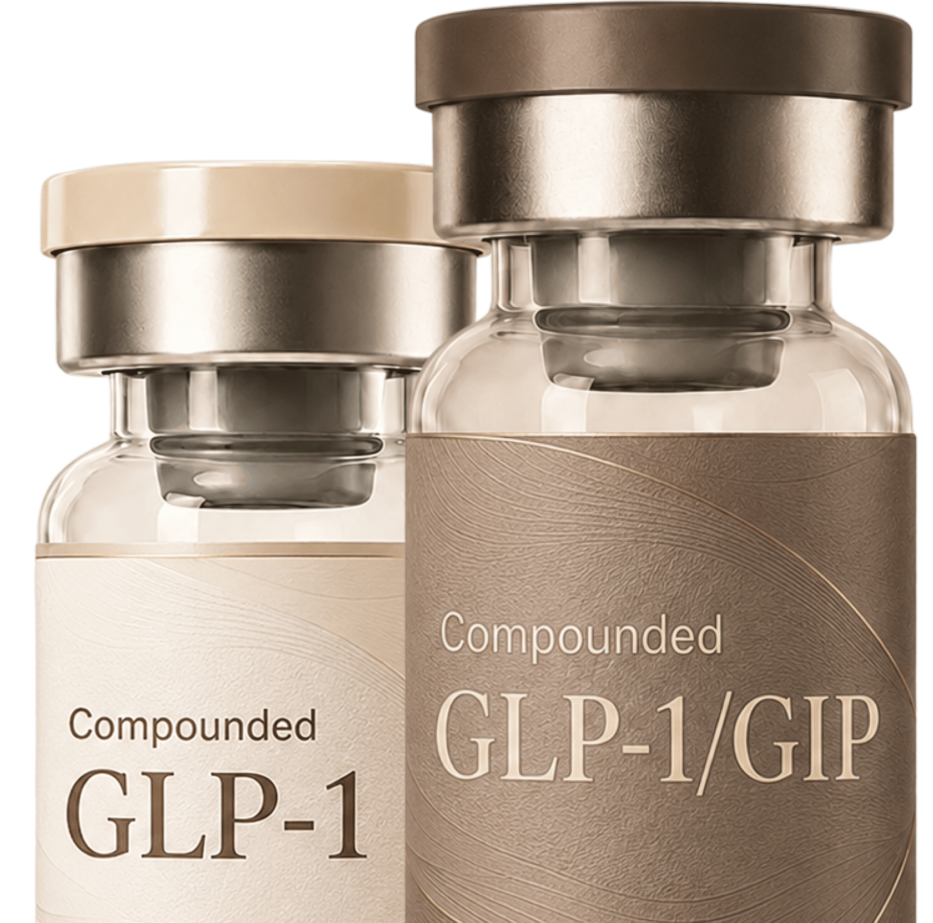 Compounded Tirzepatide and Compounded Semaglutide vials